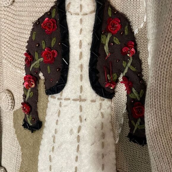 Christopher & Banks Limited Edition Hand Embroidered Collectible Cardigan Sweate - Picture 3 of 6